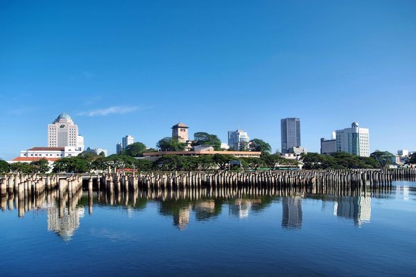 Johor Bahru waterfront skyline, the city with most of the bowling alleys in Johor