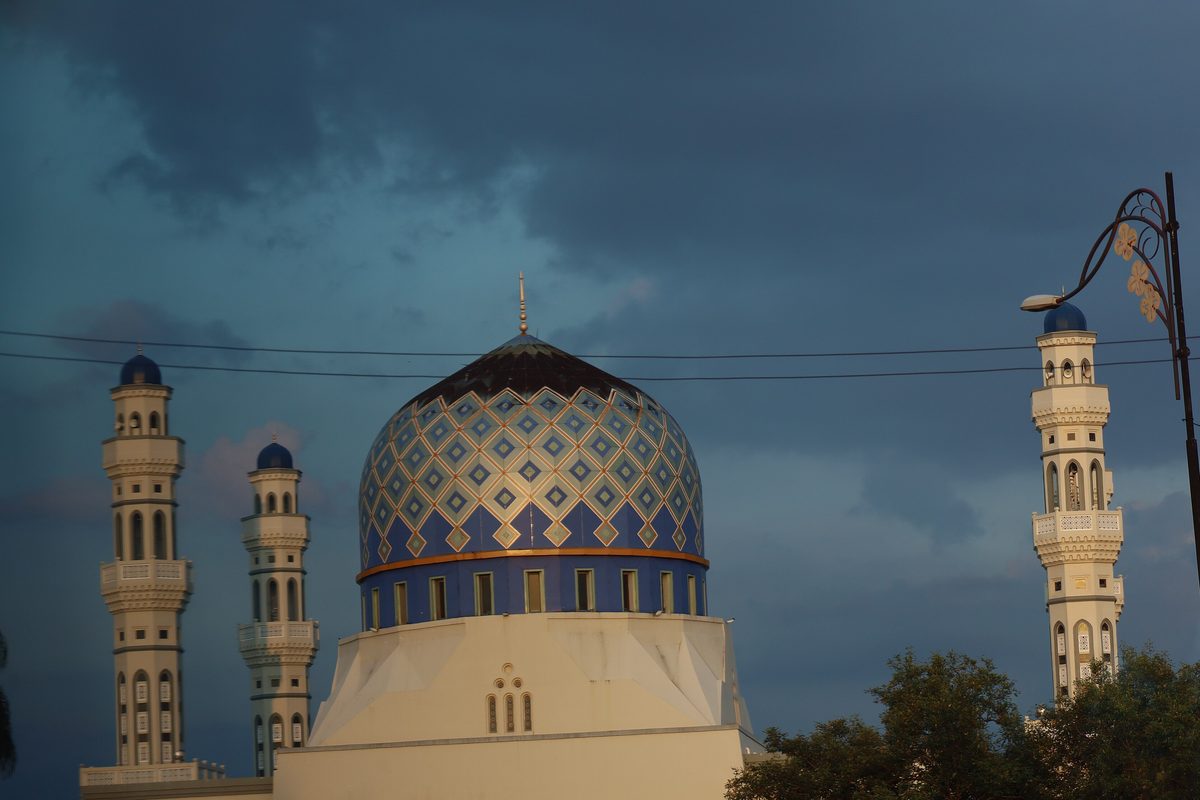 Kota Kinabalu City Mosque, in the city that has all the known bowling alleys in Sabah